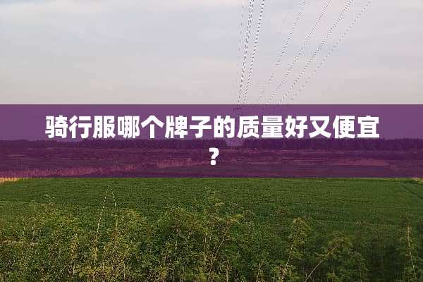 骑行服哪个牌子的质量好又便宜？