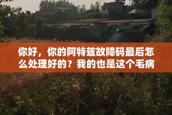 你好，你的阿特兹故障码最后怎么处理好的？我的也是这个毛病