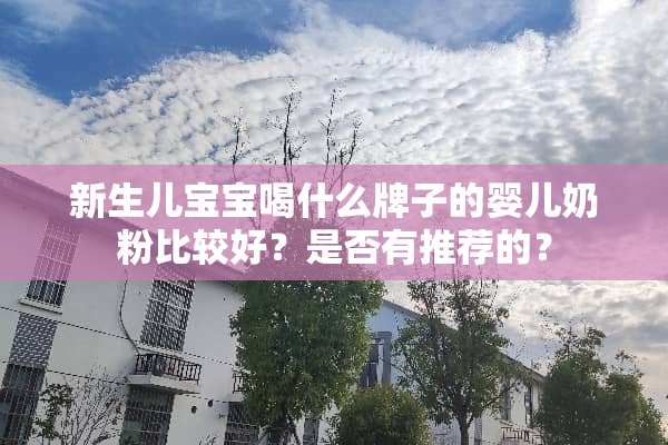 新生儿宝宝喝什么牌子的婴儿奶粉比较好？是否有推荐的？