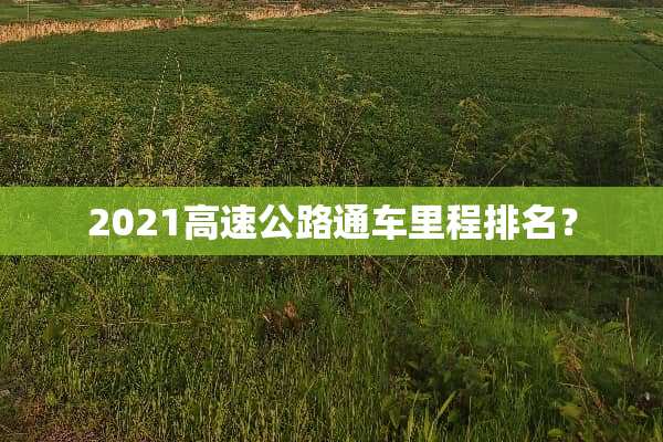 2021高速公路通车里程排名？