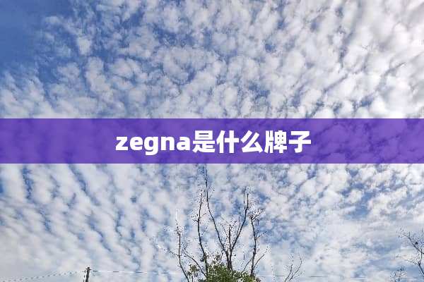 zegna是什么牌子