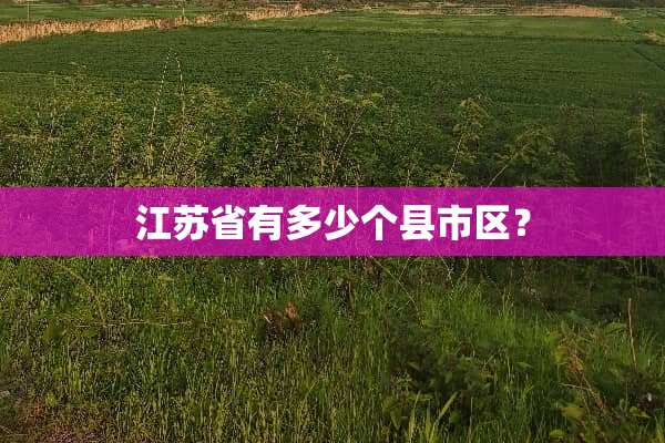 江苏省有多少个县市区？