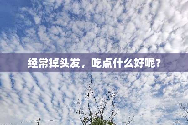 经常掉头发，吃点什么好呢？