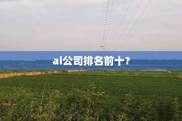 ai公司排名前十？