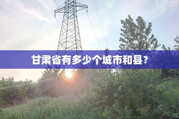 甘肃省有多少个城市和县？