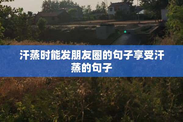 汗蒸时能发朋友圈的句子享受汗蒸的句子