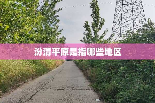 汾渭平原是指哪些地区