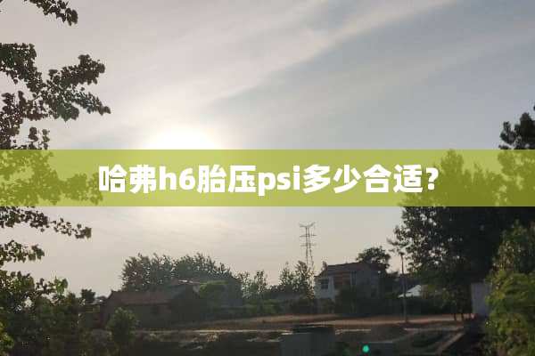 哈弗h6胎压psi多少合适？