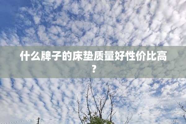什么牌子的床垫质量好性价比高？