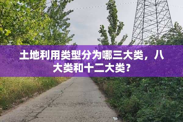 土地利用类型分为哪三大类，八大类和十二大类？