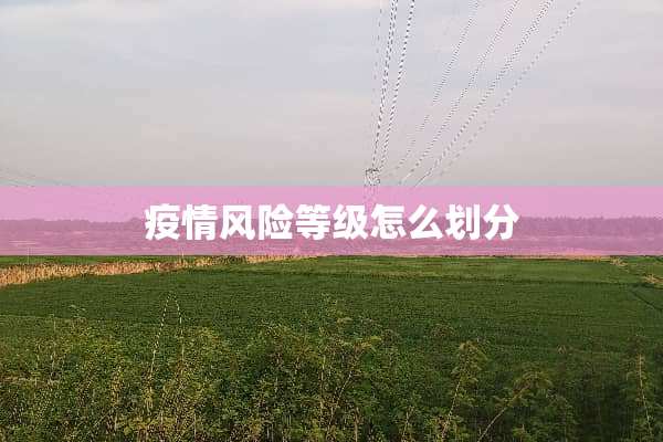 疫情风险等级怎么划分