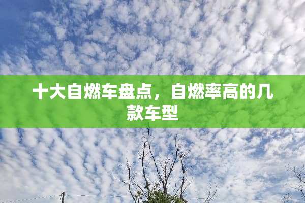 十大自燃车盘点，自燃率高的几款车型