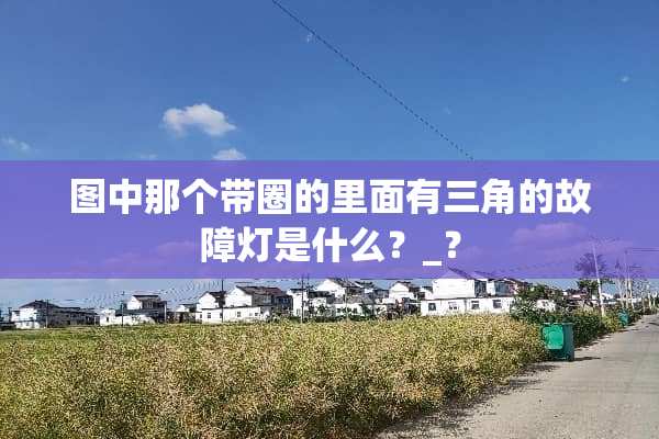 图中那个带圈的里面有三角的故障灯是什么？_？