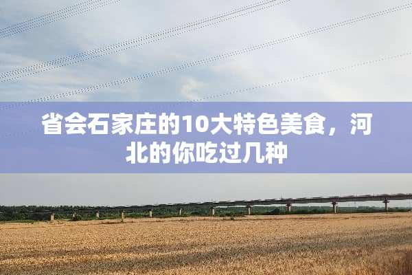 省会石家庄的10大特色美食，河北的你吃过几种
