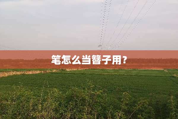 笔怎么当簪子用？