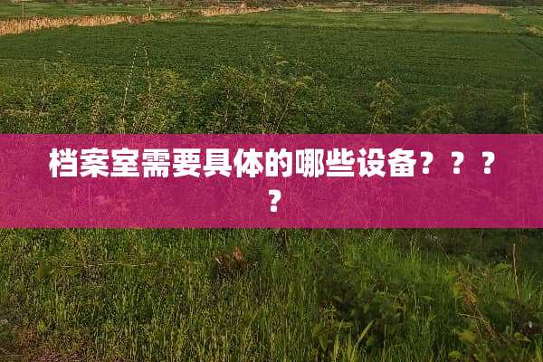 档案室需要具体的哪些设备？？？？