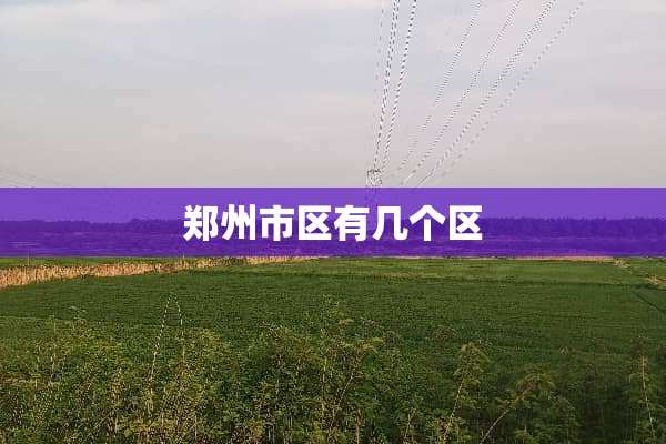 郑州市区有几个区