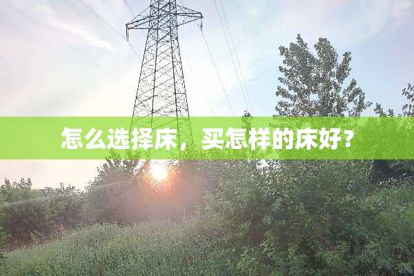 怎么选择床，买怎样的床好？