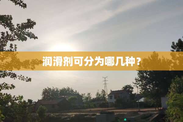 润滑剂可分为哪几种？