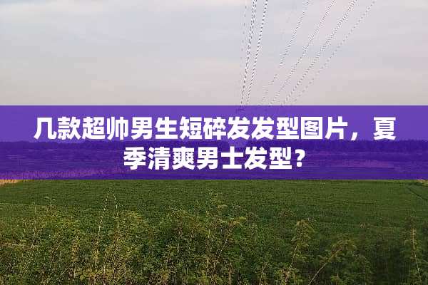 几款超帅男生短碎发发型图片，夏季清爽男士发型？