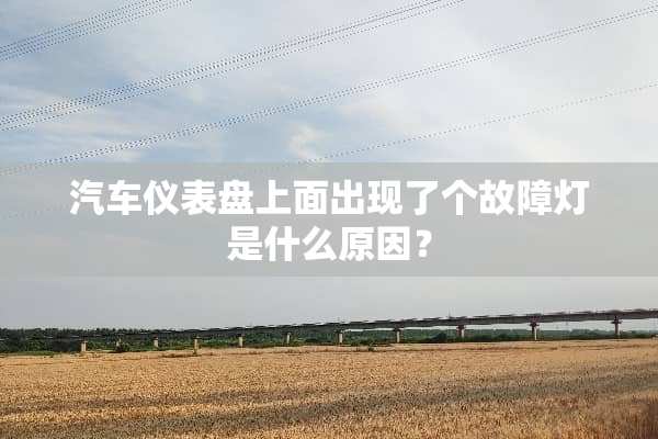 汽车仪表盘上面出现了个故障灯是什么原因？