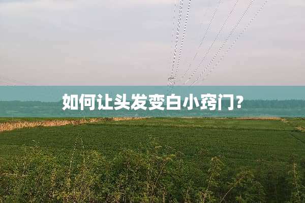 如何让头发变白小窍门？