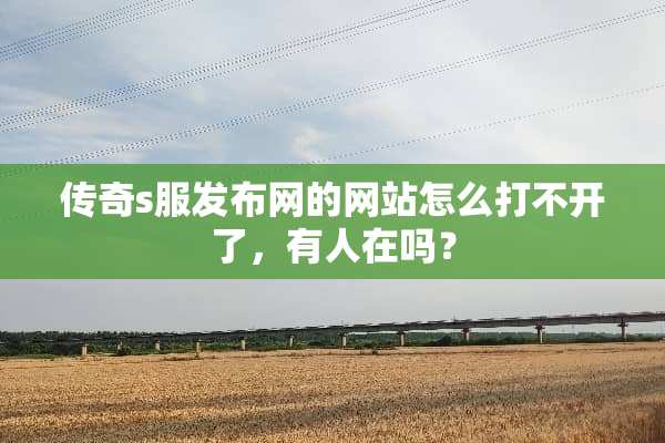 传奇s服发布网的网站怎么打不开了，有人在吗？