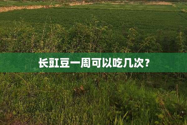 长豇豆一周可以吃几次？