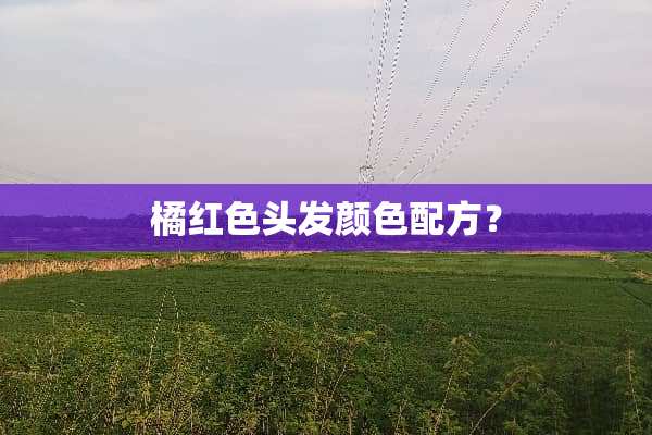 橘红色头发颜色配方？