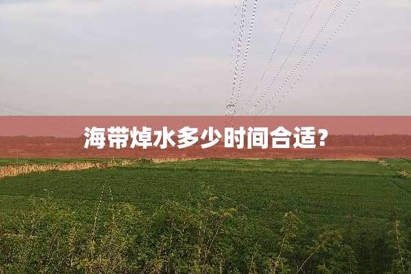 海带焯水多少时间合适？