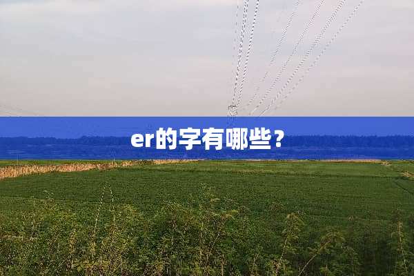 er的字有哪些？