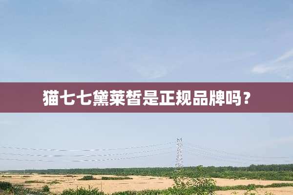 猫七七黛莱皙是正规品牌吗？