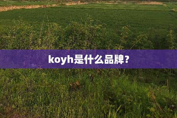koyh是什么品牌？