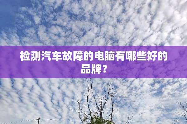 检测汽车故障的电脑有哪些好的品牌？