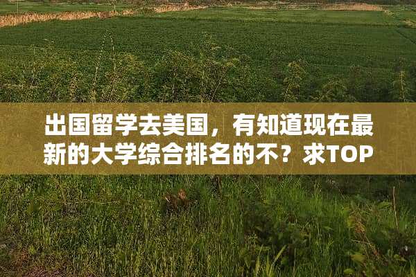 出国留学去美国，有知道现在最新的大学综合排名的不？求TOP30-50。多谢。