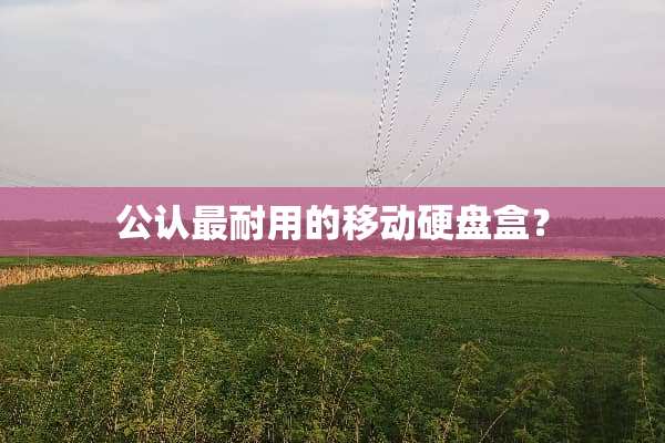 公认最耐用的移动硬盘盒？