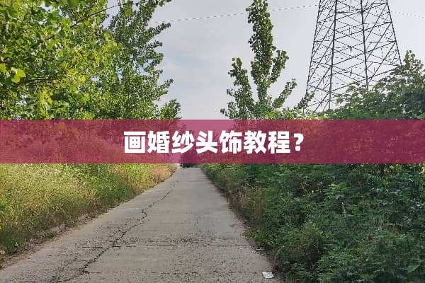 画婚纱头饰教程？