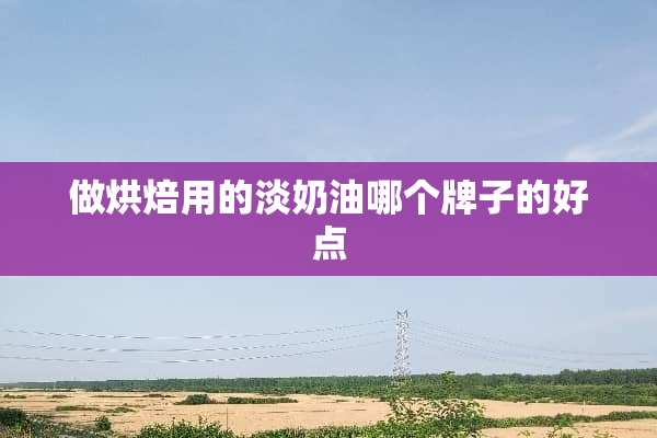 做烘焙用的淡奶油哪个牌子的好点