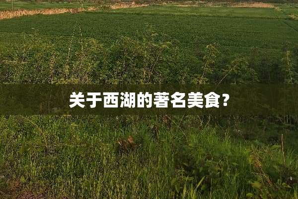 关于西湖的著名美食？