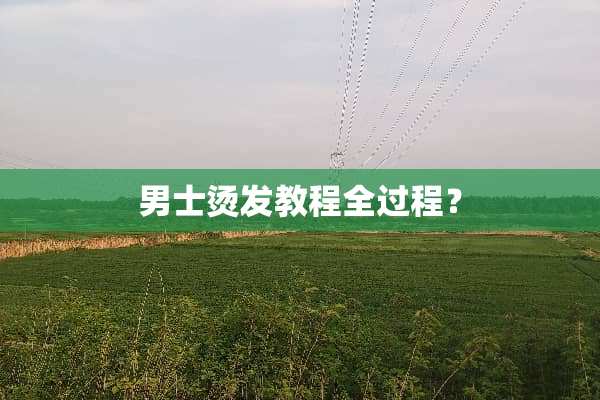 男士烫发教程全过程？