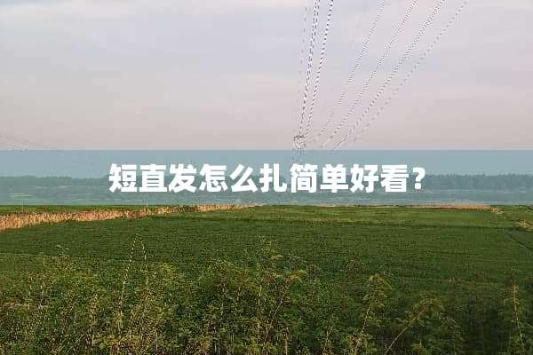 短直发怎么扎简单好看？