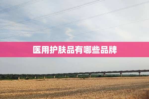 医用护肤品有哪些品牌