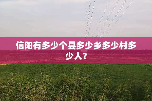 信阳有多少个县多少乡多少村多少人？