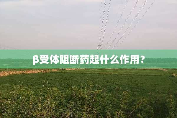 β受体阻断药起什么作用？