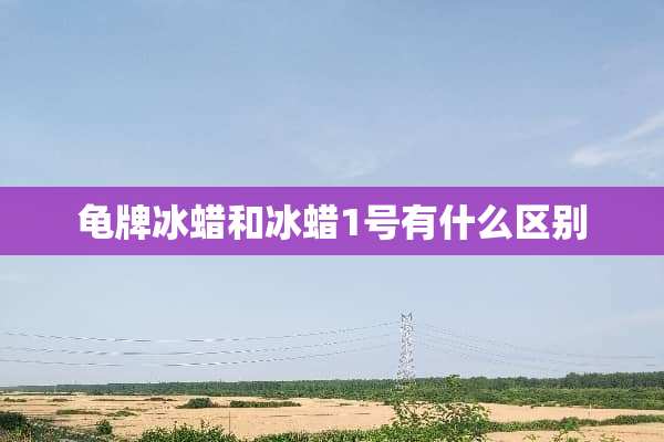 龟牌冰蜡和冰蜡1号有什么区别