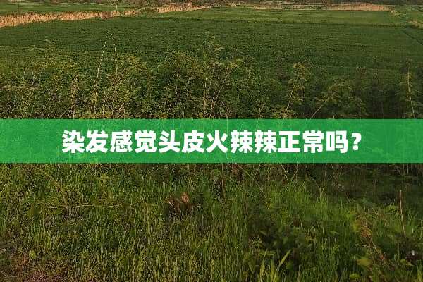 染发感觉头皮火辣辣正常吗？