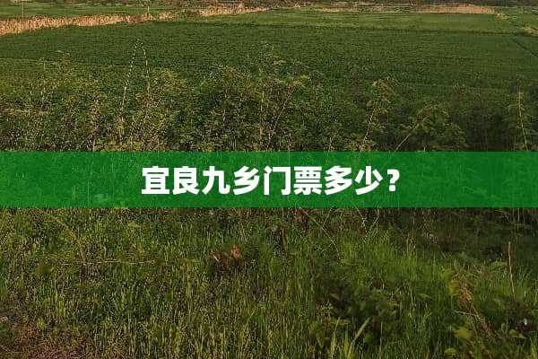 宜良九乡门票多少？