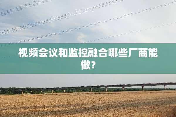 视频会议和监控融合哪些厂商能做？