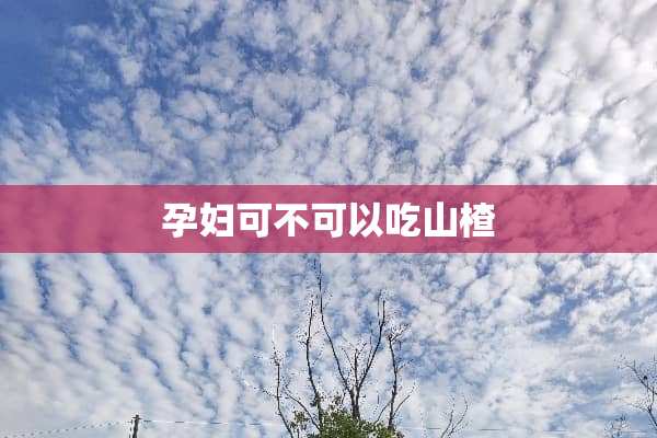 孕妇可不可以吃山楂