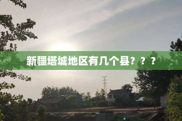 新疆塔城地区有几个县？？？
